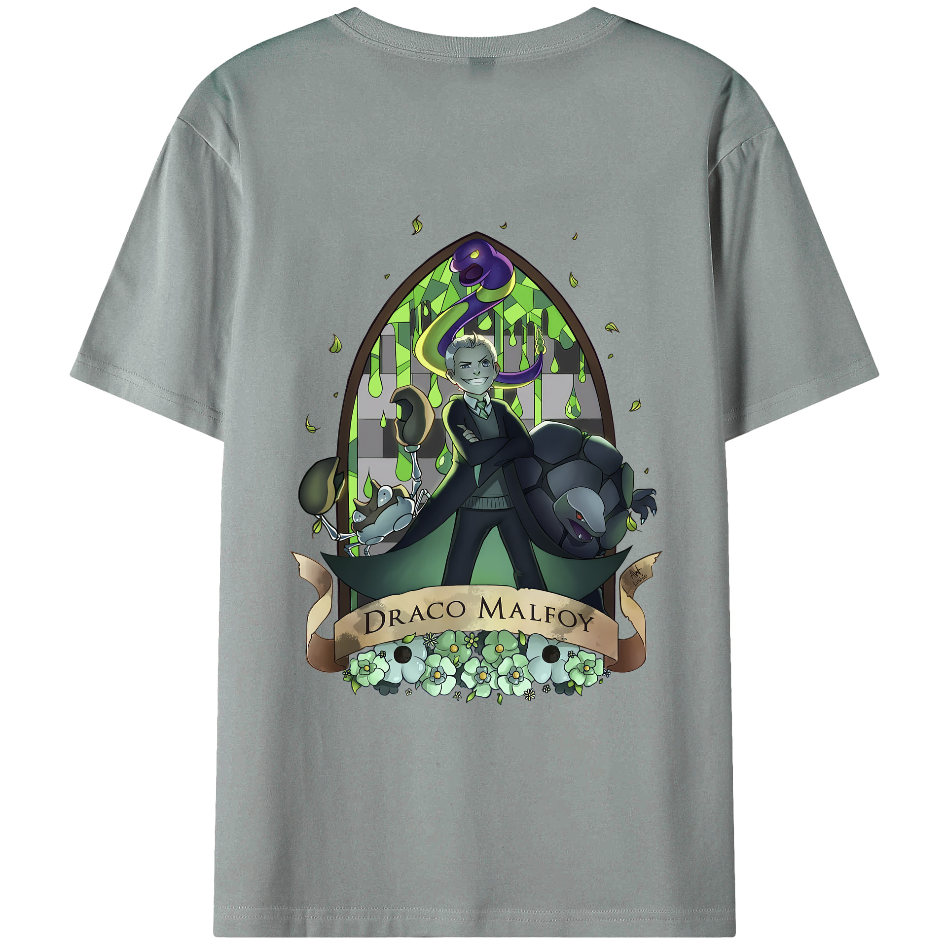 （画像用） Harry Potter ハリー・ポッターシリーズ 綿100％ メンズ半袖Tシャツ（バックプリント） 通気性